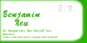 benjamin neu business card